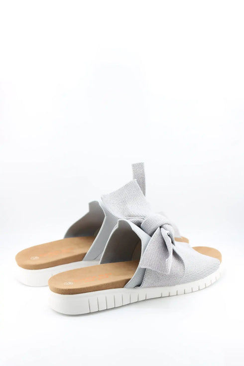 Bernie Mev Knotted Textile Slide Sandals